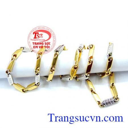 Dây Dây Vàng Ý 18k Nam sang trọng Dây chuyên nam sáng bóng