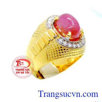 Nhẫn vàng ruby nam