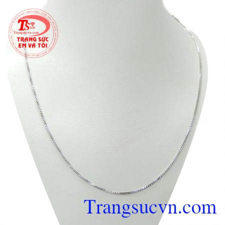 Dây chuyền vàng trắng 10k, chiếc dây chuyền vàng 10k trắng ltaly, dây chuyền vàng ý, bảo hành 6 tháng, giao toàn quốc, thanh toán an toàn