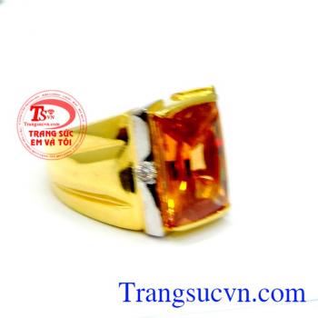 Nhẫn nam ,Nhẫn vàng đá vàng rẻphù hợp đeo ngón giữa, giao toàn quốc, bảo hành 6 tháng