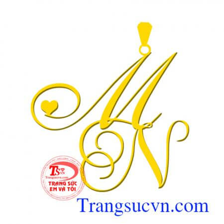 Mặt dây chữ MN lồng