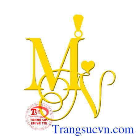 Mặt dây chữ vàng tây, chất lượng đảm bảo giao mặt dây chữ lồng toàn quốc