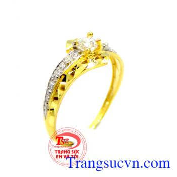Nhẫn vàng quý phái,chất lượng vàng đảm bảo uy tín.