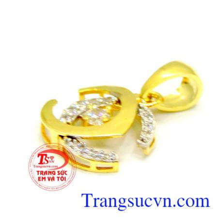 Mặt Chanel dây chuyền vàng