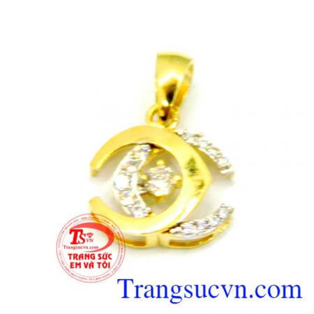 Mặt Chanel dây chuyền vàng,Chiếc mặt dây chuyền nữ hàng hiệu,chất lượng vàng đảm bảo chất lượng,