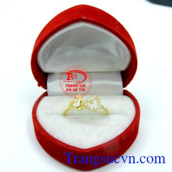 Nhẫn nữ bảo hành 6 tháng giao toàn quốc, thanh toán an toàn. Nhẫn đôi tim chung thủy