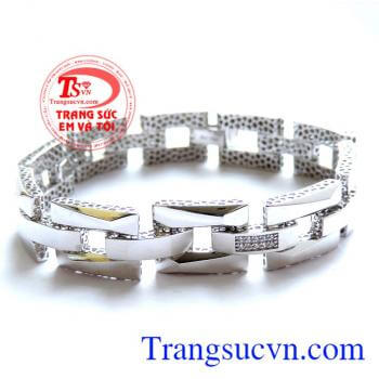 Lắc vàng trắng 18k