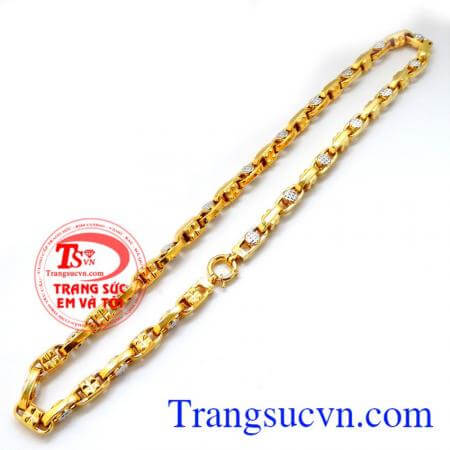 Dây chuyền nam vàng tây