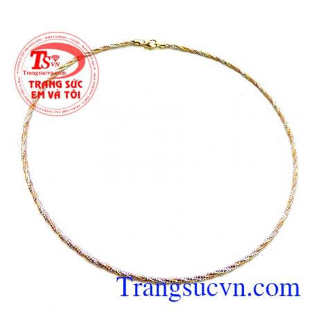Kiềng vàng bện tình yêu