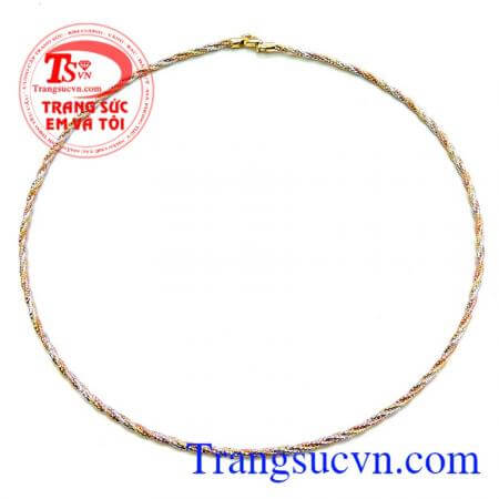 Kiềng vàng bện tình yêu