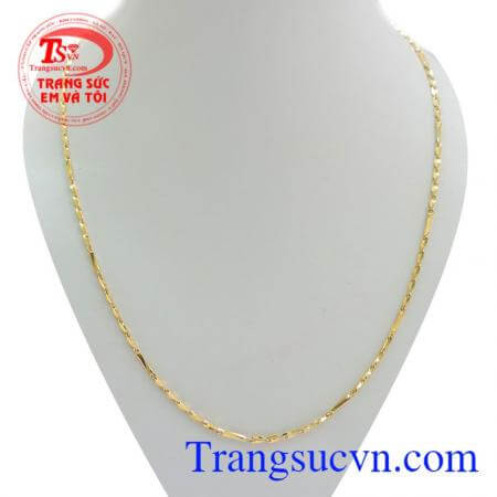 Dây chuyền nữ kiểu dáng hiện đại, dây chuyền vàng 10k đẹp, có giấy kiểm định