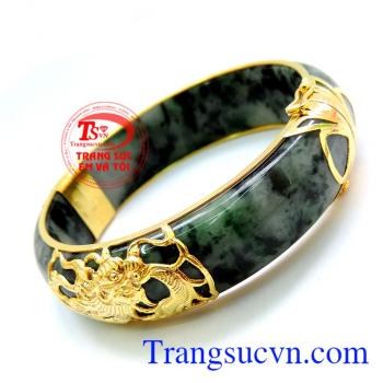 Vòng ngọc rồng vàng, vòng ngọc cẩm thạch thời trang.