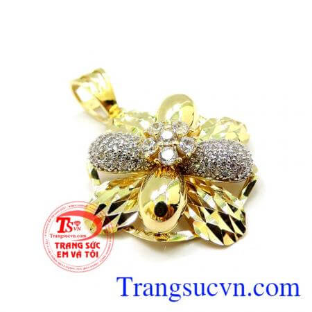 Mặt dây chuyền hoa vàng 10k