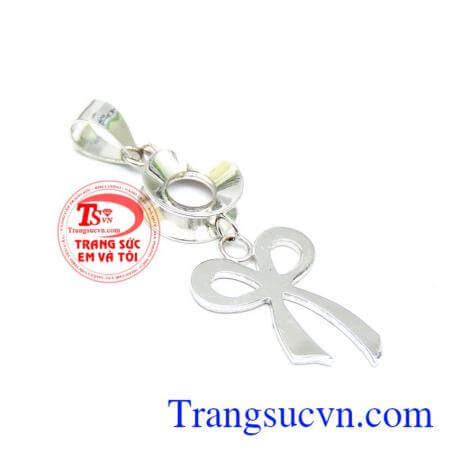 Mặt dây chuyền nơ trắng xinh xắn