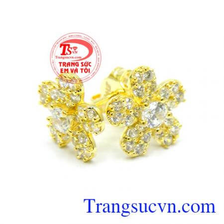 Hoa tai bông vàng 10k chất lượng đảm bảo,hoa tai vàng với thiết kế tinh tế theo hình bông hoa mai vàng trong nắng xuân khoe sắc muôn màu.