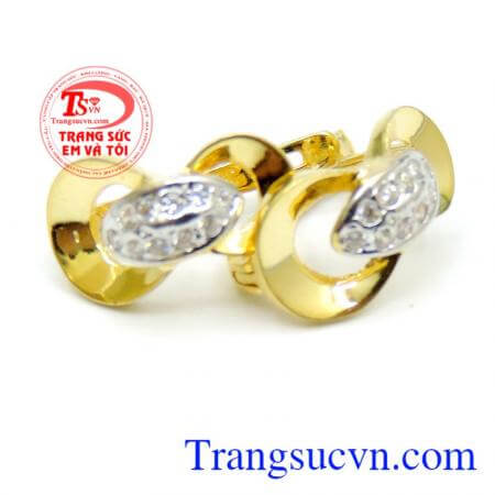 Hoa tai vàng duyên dáng bảo hành 6 tháng,Giao toàn quốc