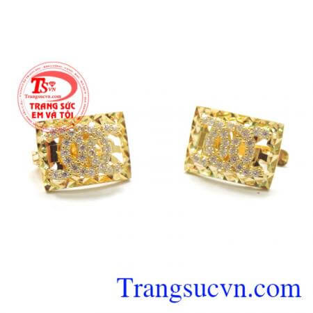 Hoa tai vàng theo logo Chanel món quà ý nghĩa dành cho nữ tinh tế món quà được ưa chuộng.