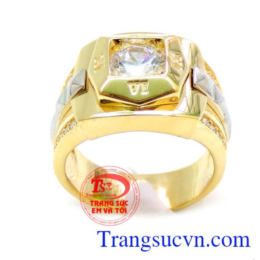 Nhẫn vàng 18k la mã