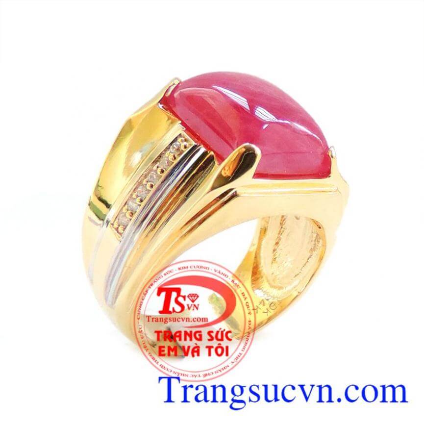 Nhẫn nam vàng ruby đẹp