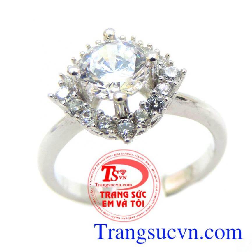 Nhẫn nữ vàng 10k trắng