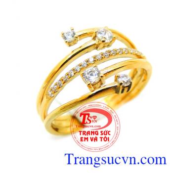 Nhẫn nữ đẹp, tinh tế. Nhẫn nữ đá quý 18k korea