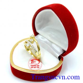 Nhẫn nữ đá quý 18k korea