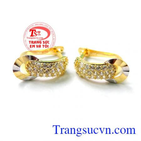 Bông đuôi vàng nữ tinh tế dành cho phái đẹp, bông vàng đuôi đẹp đeo đẹp chất lượng vàng đảm bảo uy tín.