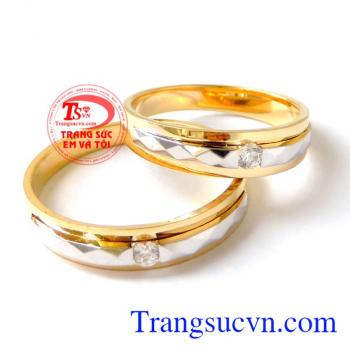 Nhẫn cưới vàng vàng tây đẹp sang trọng kinh tế cho đôi bạn trẻ
