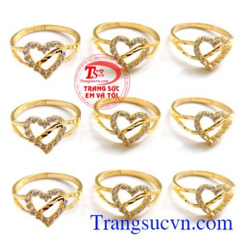 Nhẫn nữ bảo hành 6 tháng giao toàn quốc, thanh toán an toàn. Nhịp tim nhẫn vàng