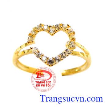 Trái tim trong sáng nhẫn Nhẫn nữ là món quà ý nghĩa dành cho phái đẹp.