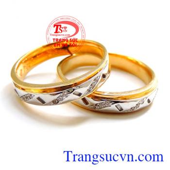 Cặp nhẫn cưới đặc 18k