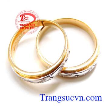 Cặp nhẫn cưới đặc 18k