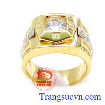 Nhẫn vàng 18k la mã