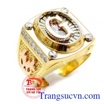 Nhẫn vàng 18k G đẹp