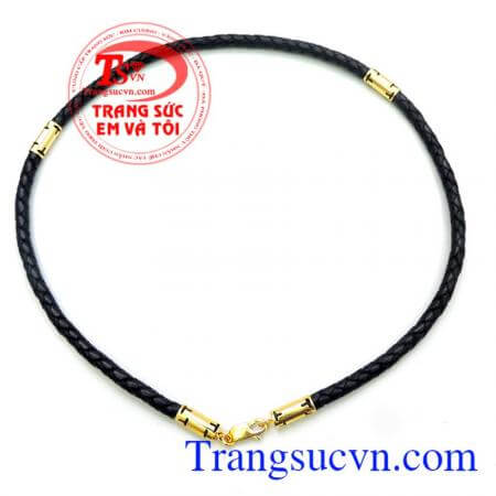 Dây da bọc vàng 14k