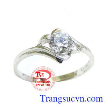 Nhẫn 18k vàng trắng