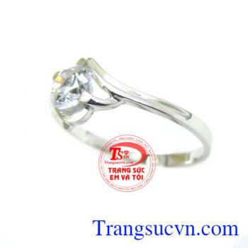 Nhẫn vàng trắng 18k nhập khẩu đảm bảo chất lượng. Nhẫn 18k vàng trắng