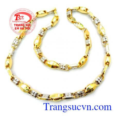 Dây chuyền nam vàng 10k thời trang, hiện đại. Dây chuyền nam bảo hành 6 tháng, giao hàng nhanh trên toàn quốc