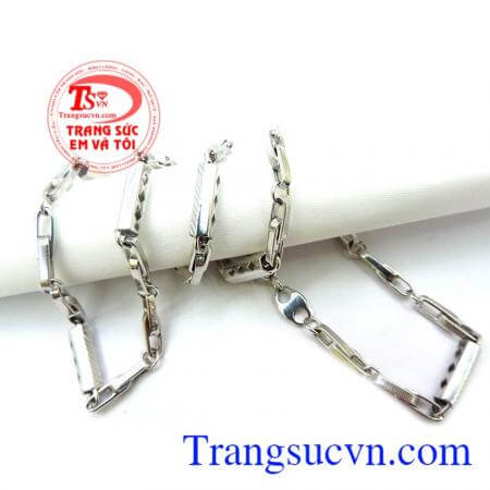 Dây vàng trắng 18k Italy 750