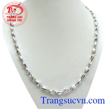 Dây chuyền italy 18k trắng sáng dành cho nam đeo sang trong và trẻ trung