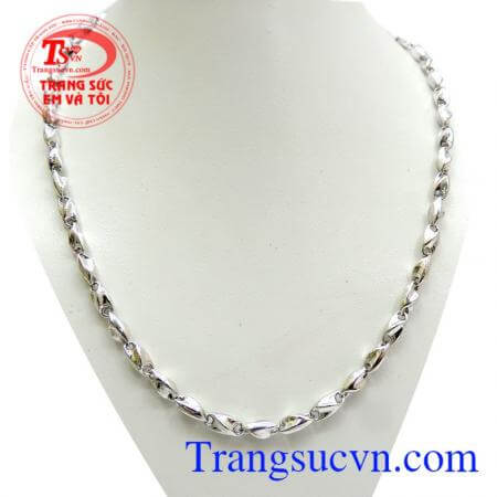 Dây chuyền italy 18k trắng sáng