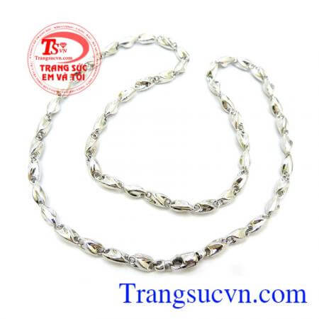 Dây vàng trắng Italy 18k italy tinh tế đeo bền đẹp