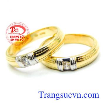 Nhẫn cưới vàng 18k