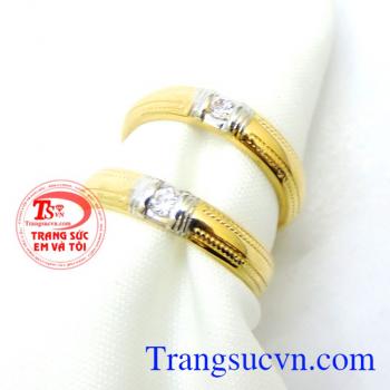 Nhẫn cưới vàng 18k