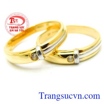 Cặp nhẫn cưới 18k nút thắt hạnh phúc
