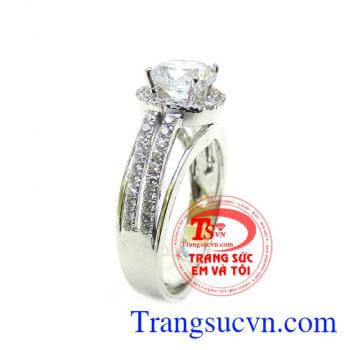 Nhẫn nữ vàng trắng 10k đẹp