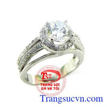 Nhẫn nữ vàng trắng 10k đẹp