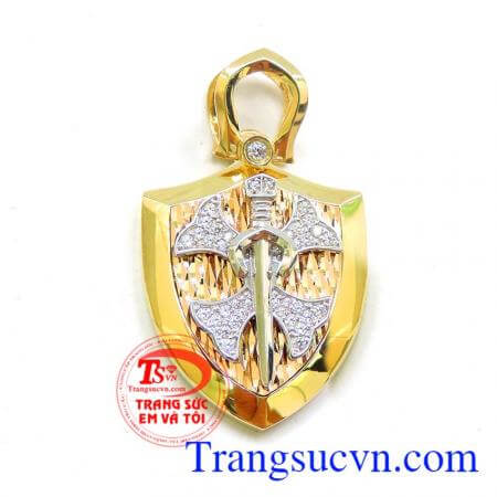 Mặt dây vàng 18k may mắn dành cho nam,mặt dây nam vàng 18k 750 đảm bảo chất lượng vàng, tinh tế và sang trọng đẳng cấp của phái mạnh,