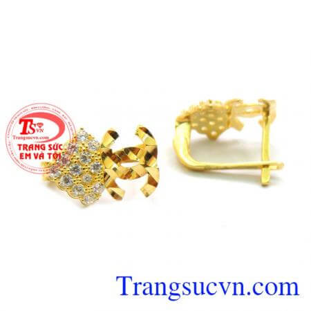 Hoa tai vàng 10k cho nữ tính