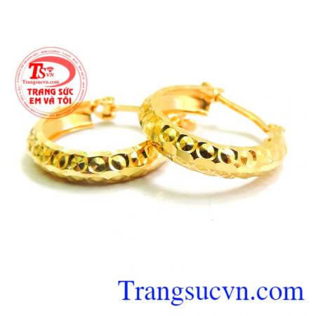 Vòng hoa tai vàng thanh toán an toàn tuyệt đối.